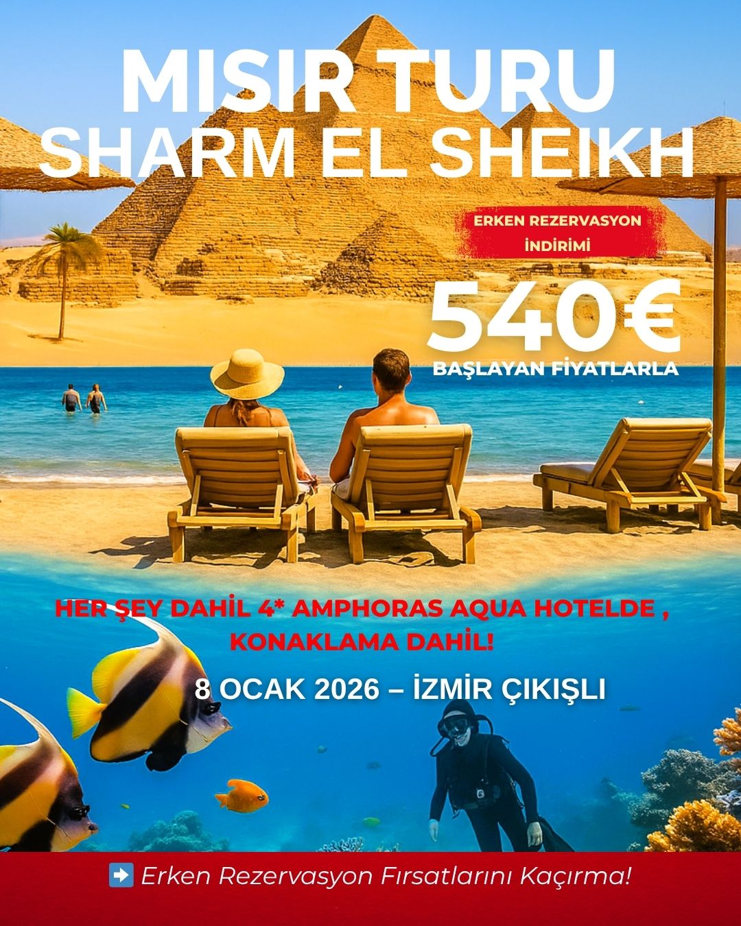 Mısır Turu 2026 – Piramitleri Yerinde Görme Fırsatını Kaçırmayın! Son Yerler Açıldı